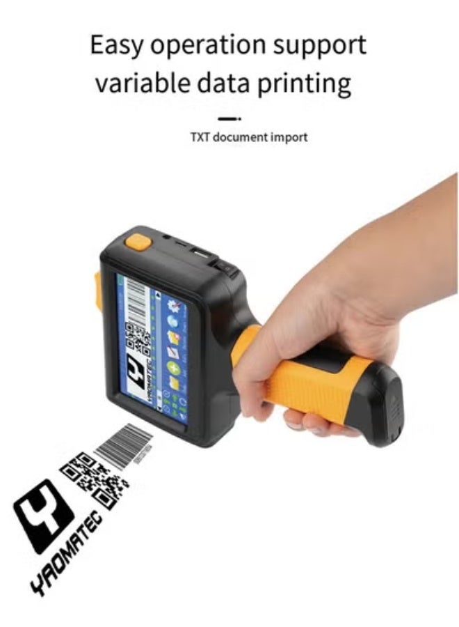 Smart Handheld Inkjet Printer for Date and Batch Coding,Handheld Inkjet Printer for Any Surface for QRCode Barcode Production Date Time Logo Batch Number Print On Glass Bag Carton Box Wood Cloth Plastic Cable - Image 4